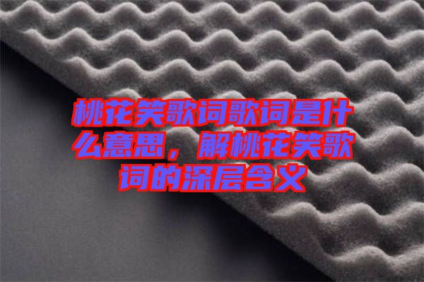 桃花笑歌詞歌詞是什么意思，解桃花笑歌詞的深層含義