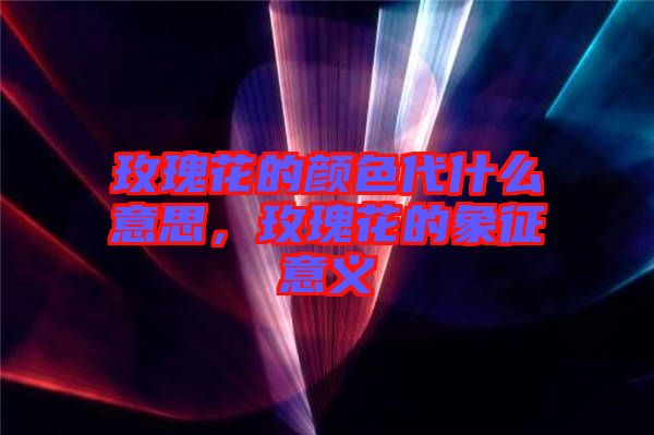 玫瑰花的顏色代什么意思，玫瑰花的象征意義