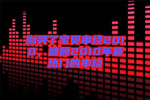 別哭了寶貝串燒2010，回顧2010年最熱門的串燒