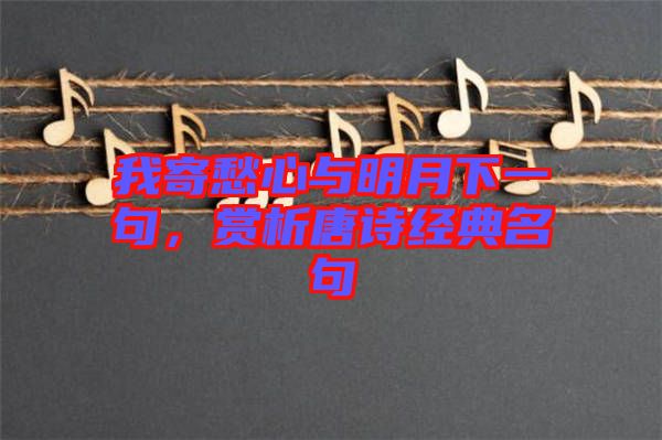 我寄愁心與明月下一句，賞析唐詩經(jīng)典名句