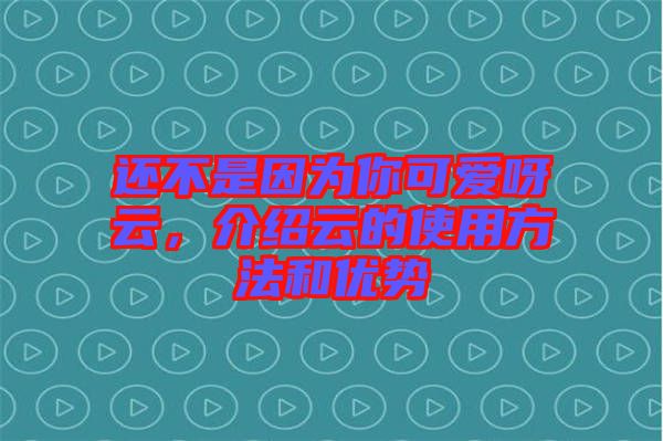 還不是因為你可愛呀云，介紹云的使用方法和優(yōu)勢