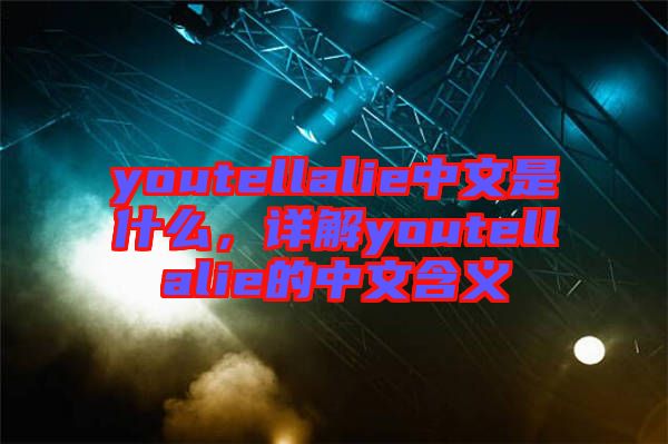 youtellalie中文是什么，詳解youtellalie的中文含義