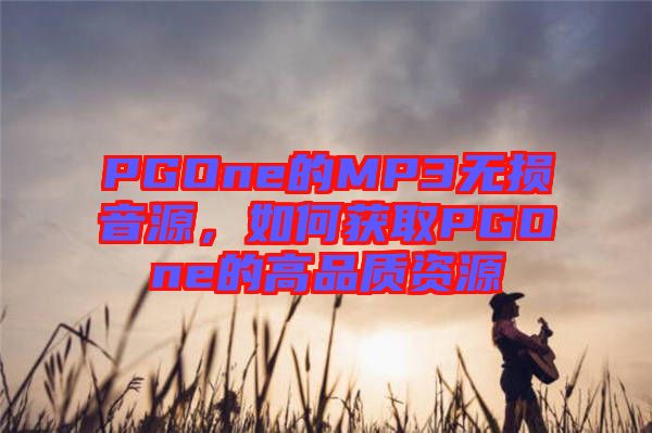 PGOne的MP3無損音源，如何獲取PGOne的高品質(zhì)資源