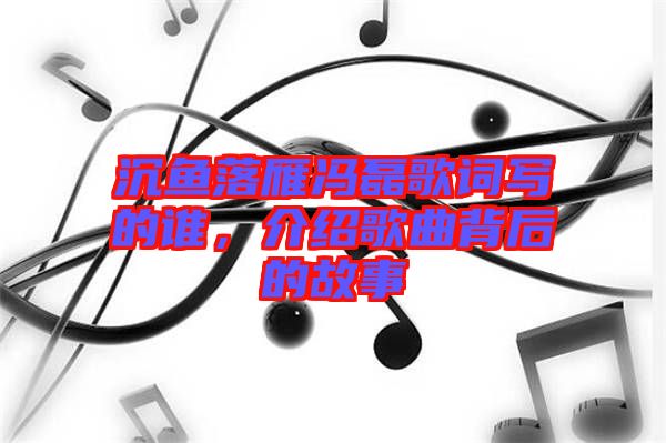 沉魚落雁馮磊歌詞寫的誰，介紹歌曲背后的故事