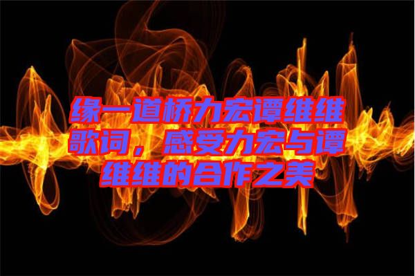 緣一道橋力宏譚維維歌詞，感受力宏與譚維維的合作之美