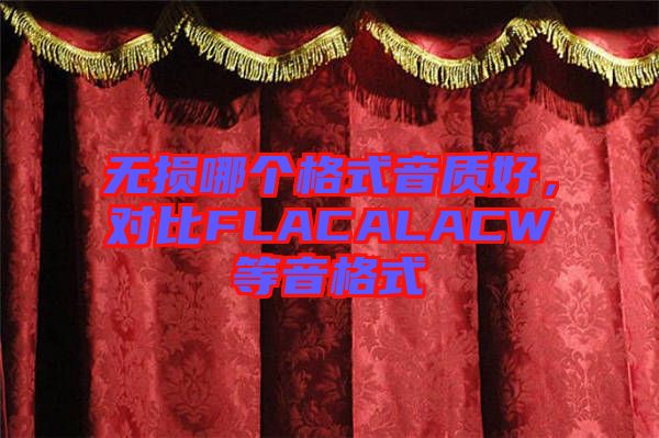 無損哪個格式音質(zhì)好，對比FLACALACW等音格式