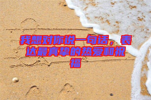 我想對(duì)你說一句話，表達(dá)最真摯的熱愛和祝福