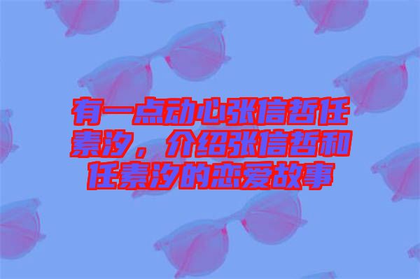 有一點動心張信哲任素汐，介紹張信哲和任素汐的戀愛故事