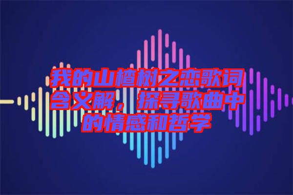 我的山楂樹之戀歌詞含義解，探尋歌曲中的情感和哲學(xué)