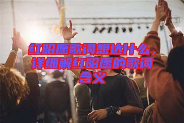 紅昭愿歌詞想達什么，詳細解紅昭愿的歌詞含義