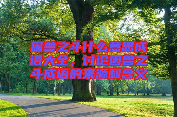 困獸之斗什么意思成語大全，討論困獸之斗成語的來源和含義