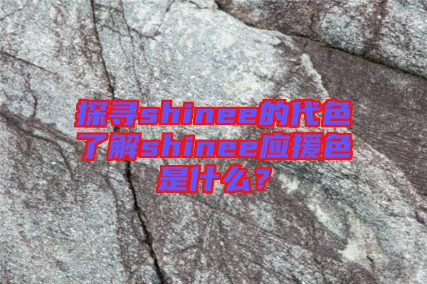 探尋shinee的代色了解shinee應(yīng)援色是什么？