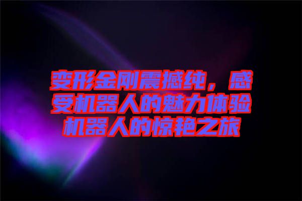 變形金剛震撼純，感受機(jī)器人的魅力體驗(yàn)機(jī)器人的驚艷之旅