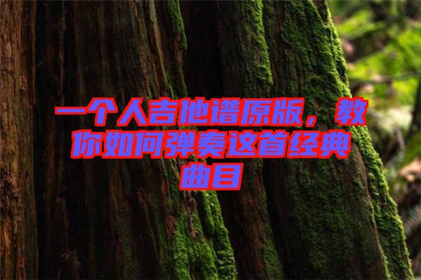 一個人吉他譜原版，教你如何彈奏這首經(jīng)典曲目