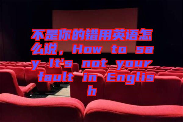 不是你的錯(cuò)用英語(yǔ)怎么說(shuō)，How to say It's not your fault in English