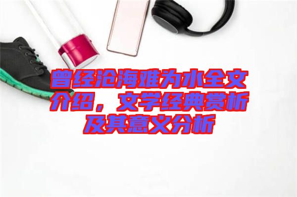 曾經滄海難為水全文介紹，文學經典賞析及其意義分析