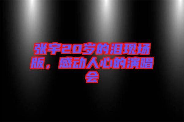 張宇20歲的淚現(xiàn)場(chǎng)版，感動(dòng)人心的演唱會(huì)