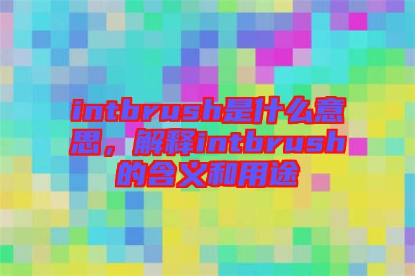 intbrush是什么意思，解釋intbrush的含義和用途