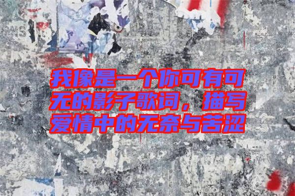 我像是一個(gè)你可有可無(wú)的影子歌詞，描寫(xiě)愛(ài)情中的無(wú)奈與苦澀