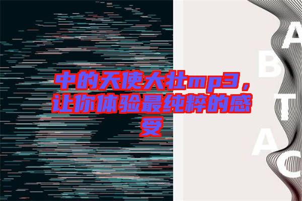 中的天使大壯mp3，讓你體驗(yàn)最純粹的感受