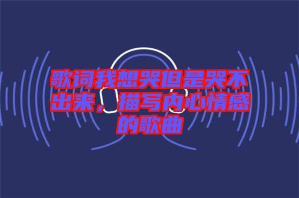 歌詞我想哭但是哭不出來，描寫內(nèi)心情感的歌曲