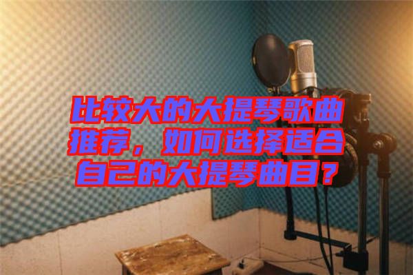 比較大的大提琴歌曲推薦，如何選擇適合自己的大提琴曲目？