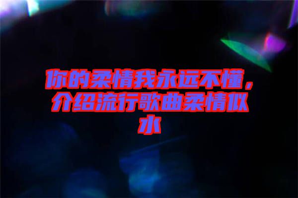 你的柔情我永遠不懂，介紹流行歌曲柔情似水