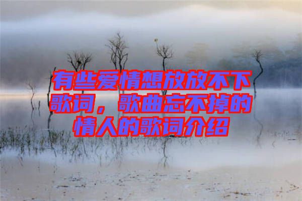 有些愛情想放放不下歌詞，歌曲忘不掉的情人的歌詞介紹