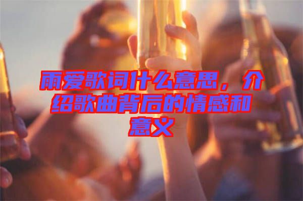 雨愛(ài)歌詞什么意思，介紹歌曲背后的情感和意義