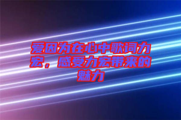 愛因為在心中歌詞力宏，感受力宏帶來的魅力