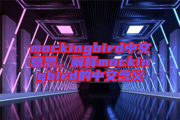 mockingbird中文意思，解釋mockingbird的中文含義