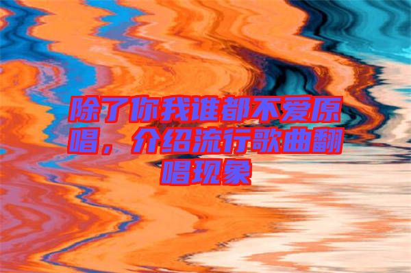 除了你我誰都不愛原唱，介紹流行歌曲翻唱現(xiàn)象