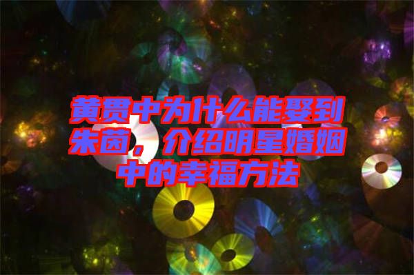 黃貫中為什么能娶到朱茵，介紹明星婚姻中的幸福方法