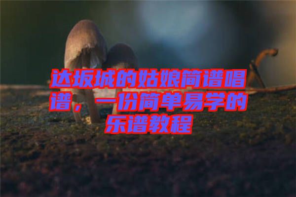 達(dá)坂城的姑娘簡(jiǎn)譜唱譜，一份簡(jiǎn)單易學(xué)的樂譜教程