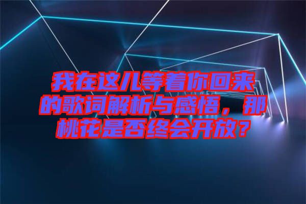 我在這兒等著你回來的歌詞解析與感悟，那桃花是否終會開放？