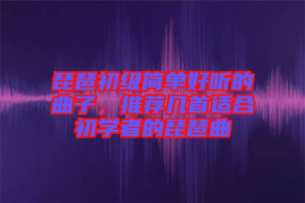 琵琶初級簡單好聽的曲子，推薦幾首適合初學者的琵琶曲