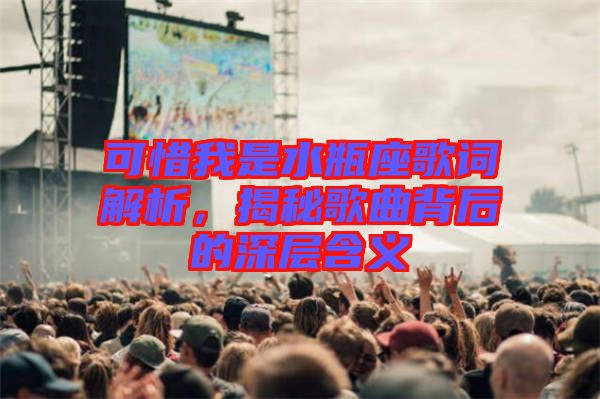 可惜我是水瓶座歌詞解析，揭秘歌曲背后的深層含義