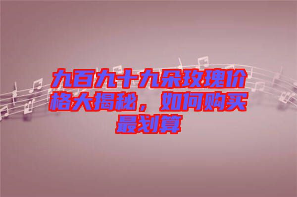 九百九十九朵玫瑰價(jià)格大揭秘，如何購(gòu)買(mǎi)最劃算