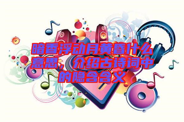 暗香浮動(dòng)月黃昏什么意思，介紹古詩(shī)詞中的隱含含義