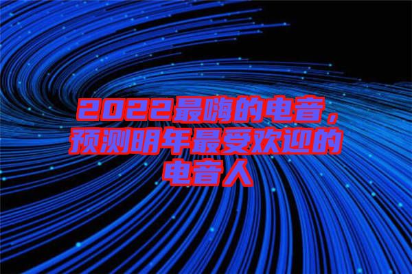 2022最嗨的電音，預(yù)測(cè)明年最受歡迎的電音人