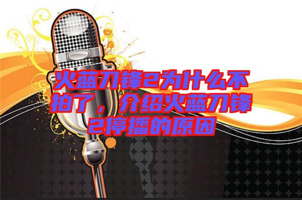 火藍(lán)刀鋒2為什么不拍了，介紹火藍(lán)刀鋒2停播的原因