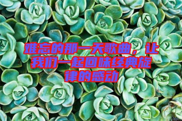 難忘的那一天歌曲，讓我們一起回味經(jīng)典旋律的感動(dòng)