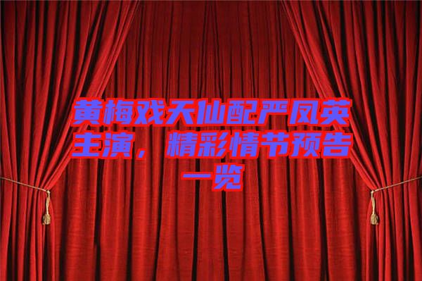 黃梅戲天仙配嚴(yán)鳳英主演，精彩情節(jié)預(yù)告一覽