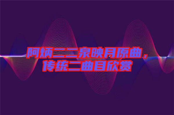 阿炳二二泉映月原曲，傳統(tǒng)二曲目欣賞